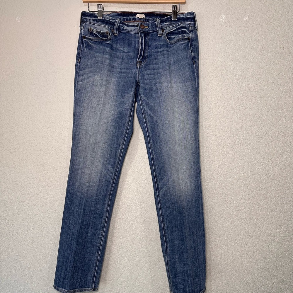 J. Crew Women's Straight Leg Blue Jeans With Stretch Size 30S